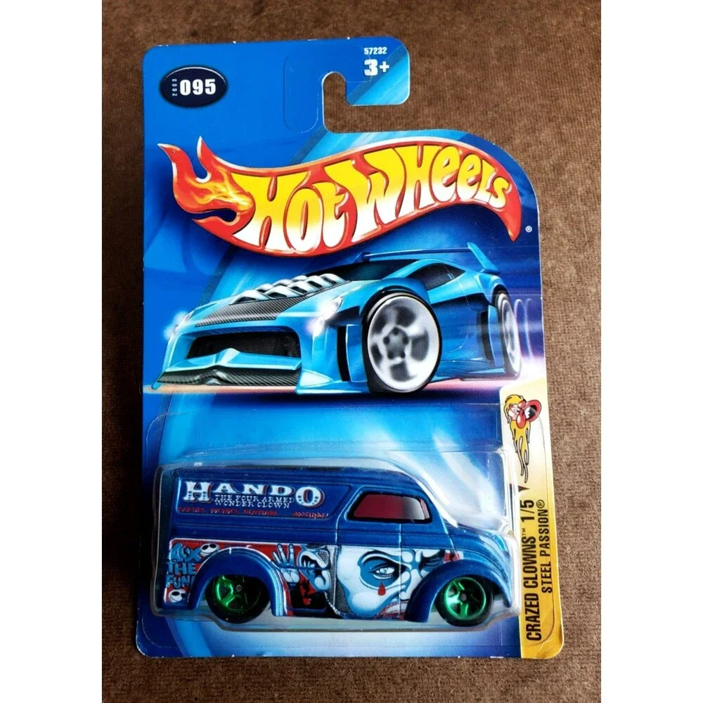 2003 Hot Wheels STEEL PASSION Blue CRAZED CLOWNS Hando DAIRY DELIVERY #1/5 1:64
